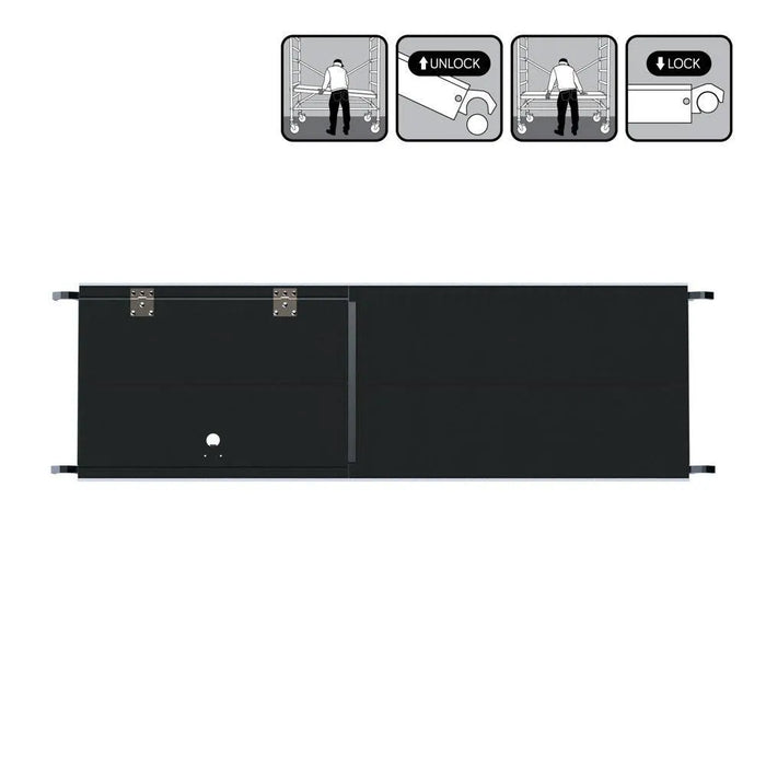 Zimmergerüst komplett 75x190 3m Arbeitshöhe Carbonplattform Plattform mit Luke - Gerüstexpress.de